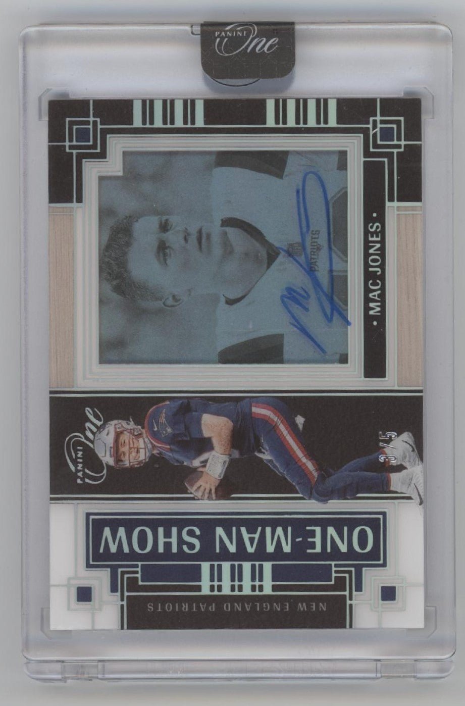 Mac Jones 2023 Panini One Man Show Auto 3/5 #166 - Collector Store LLC