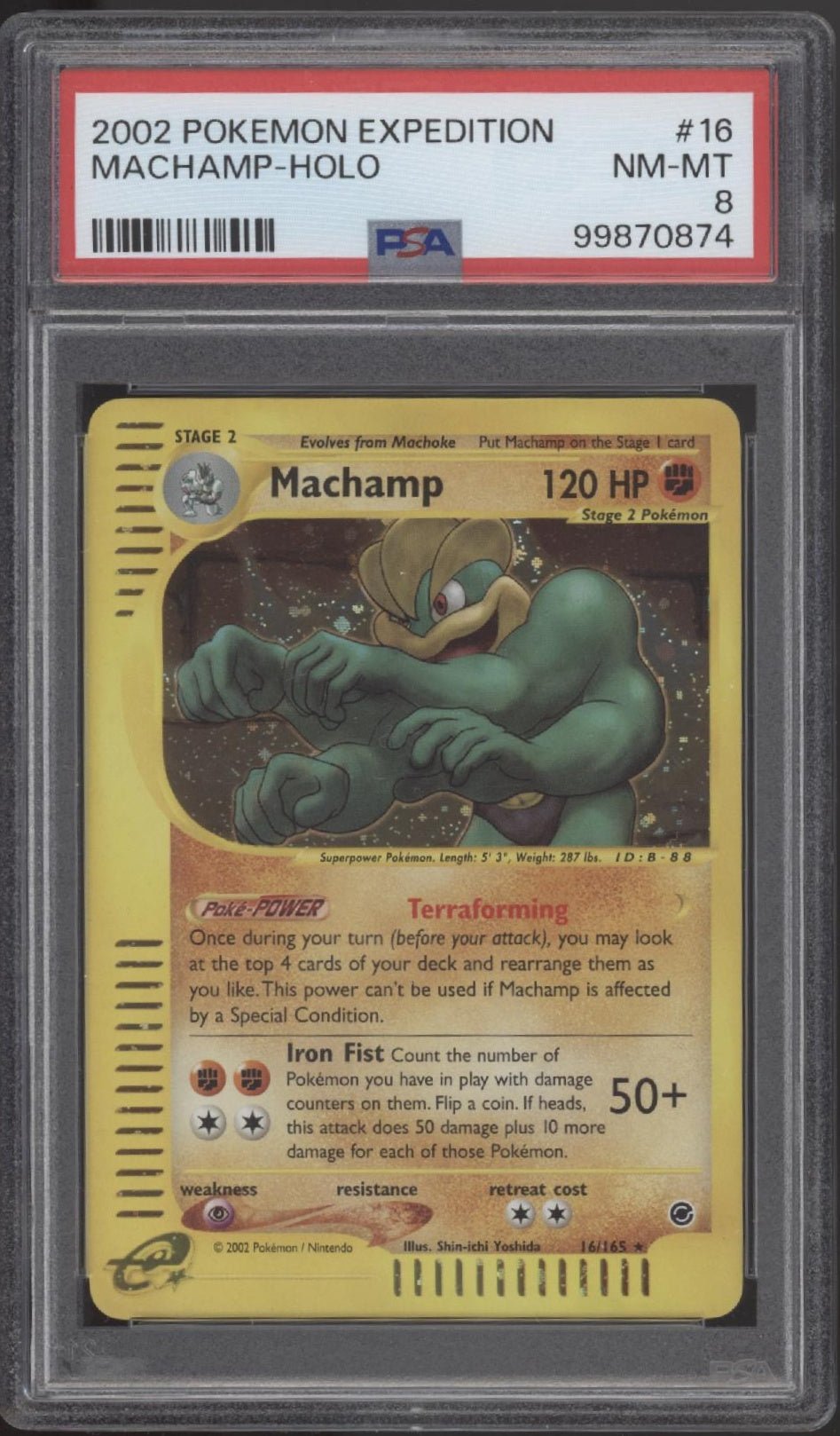 Machamp Pokemon Expedition Holo #16 PSA 8 - Collector Store LLC