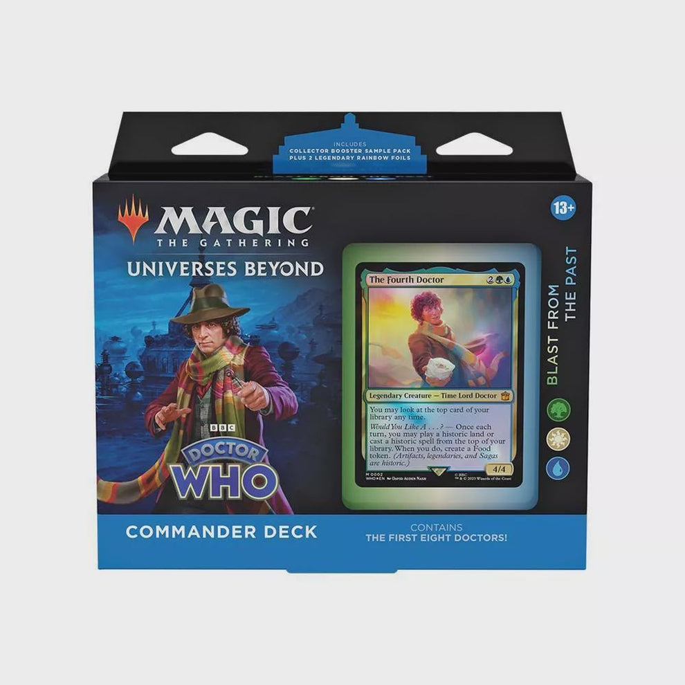 mtg doctor who collector booster box Magic the Gathering: Doctor Who Commander Deck Blast from the Past