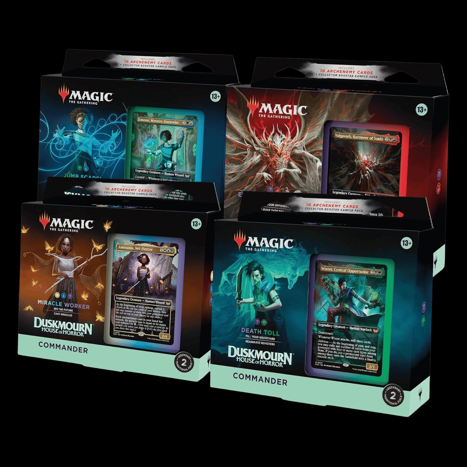 Magic the Gathering: Duskmourn House of Horrors Commander Deck Set (Set of 4) - Collector Store LLC