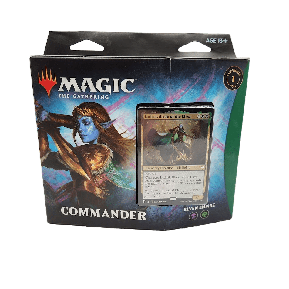 Bloomburrow Commander Deck Kaldheim - Commander Deck (Elven Empire - Black Green Elves) - - We Do Cards Magic The Gathering Commander Deck Bloomburrow Commander Deck Kaldheim - Commander Deck (Elven Empire - Black Green Elves) - - We Do Cards Magic The Gathering Commander Deck