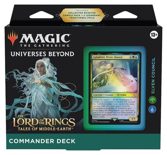 Magic the Gathering: Lord of the Rings Tales of Middle - earth Commander Deck Elven Council - Collector Store LLC