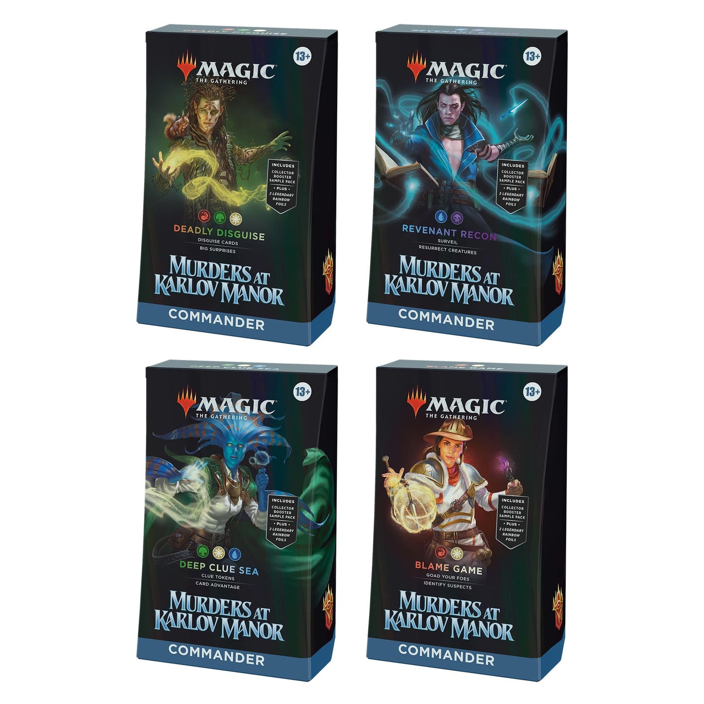 Magic the Gathering: Murders at Karlov Manor Commander Decks[Set of 4] - Collector Store LLC