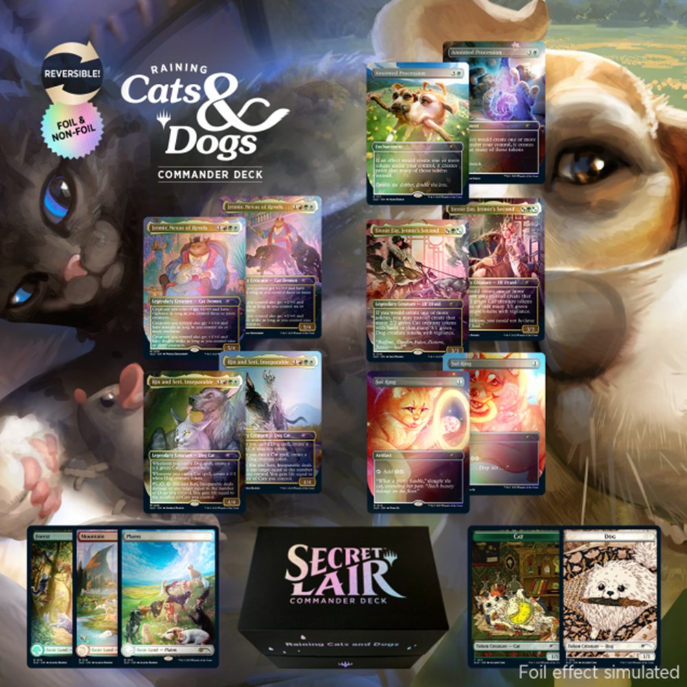 Magic the Gathering: Secret Lair Commander Deck - Raining Cats and Dogs - Collector Store LLC