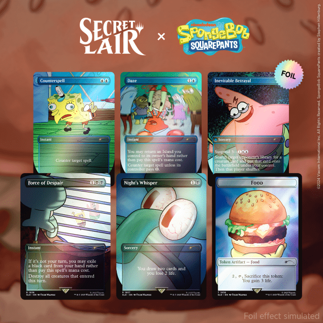 Magic the Gathering: Secret Lair x Spongebob Squarepants - Internet Sensation (Rainbow Foil) - Collector Store LLC