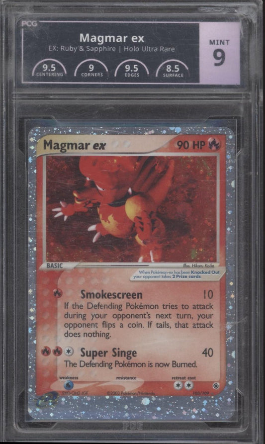 Magmar ex Pokemon EX Ruby & Sapphire Holo Ultra Rare #100 PCG 9 - Collector Store LLC