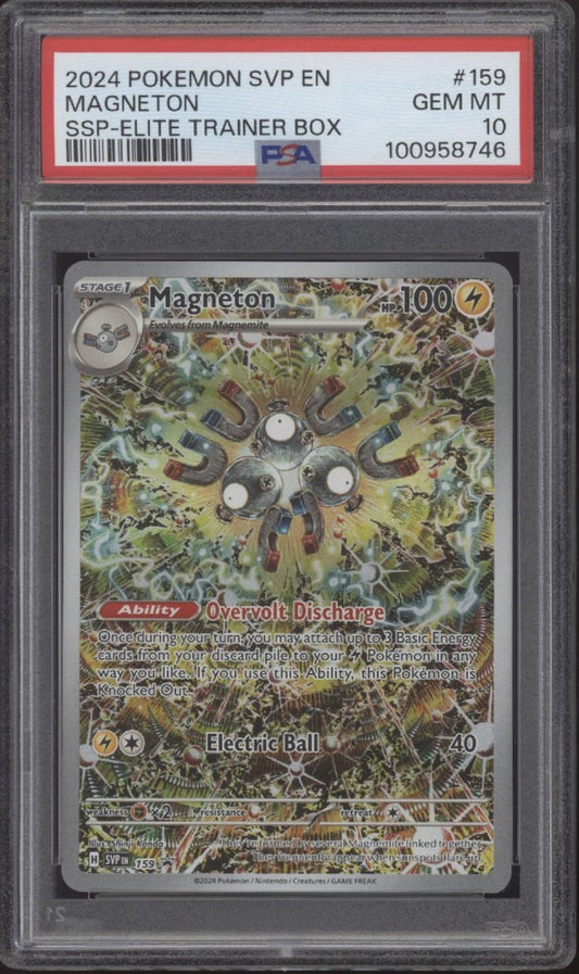 Magneton Pokemon Surging Sparks Elite Trainer Box #159 PSA 10 - Collector Store LLC