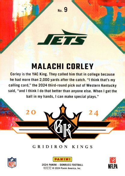 Malachi Corley 2024 Panini Donruss Gridiron Kings RC #9 - Collector Store LLC