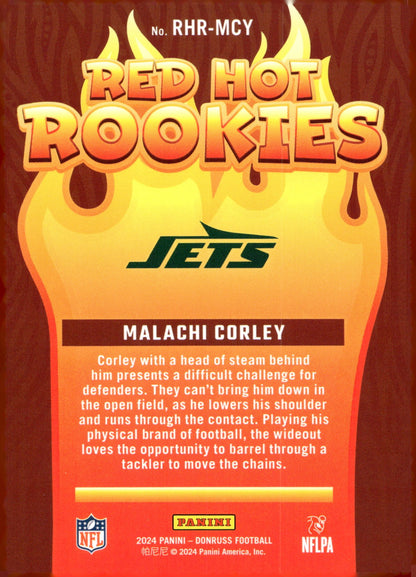 Malachi Corley 2024 Panini Donruss Red Hot Rookies RC #RHR - MCY - Collector Store LLC