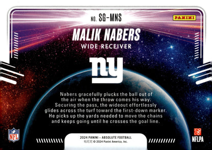 Malik Nabers 2024 Panini Absolute Star Gazing RC #SG - MNS - Collector Store LLC