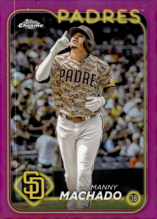 Manny Machado 2024 Topps Chrome Fuchsia Refractor #12 - Collector Store LLC