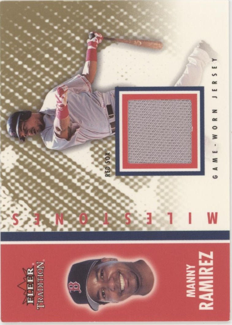 Manny Ramirez 2003 Fleer Tradition Milestones Swatch 056/100 #MS - MR - Collector Store LLC