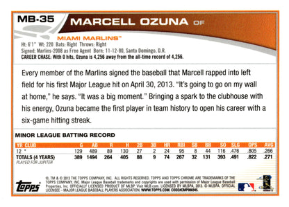 Marcell Ozuna 2013 Topps Chrome RC #MB - 35 - Collector Store LLC