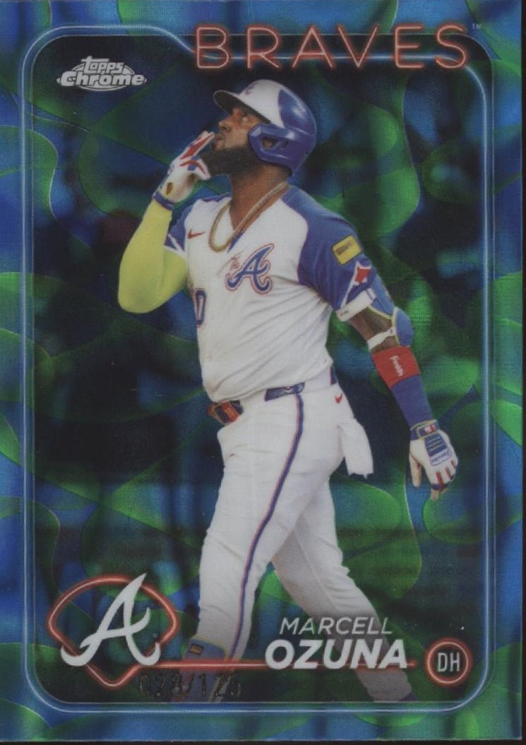 Marcell Ozuna 2024 Topps Chrome Blue & Green Lava Lamp Refractor 028/125 #USC93 - Collector Store LLC