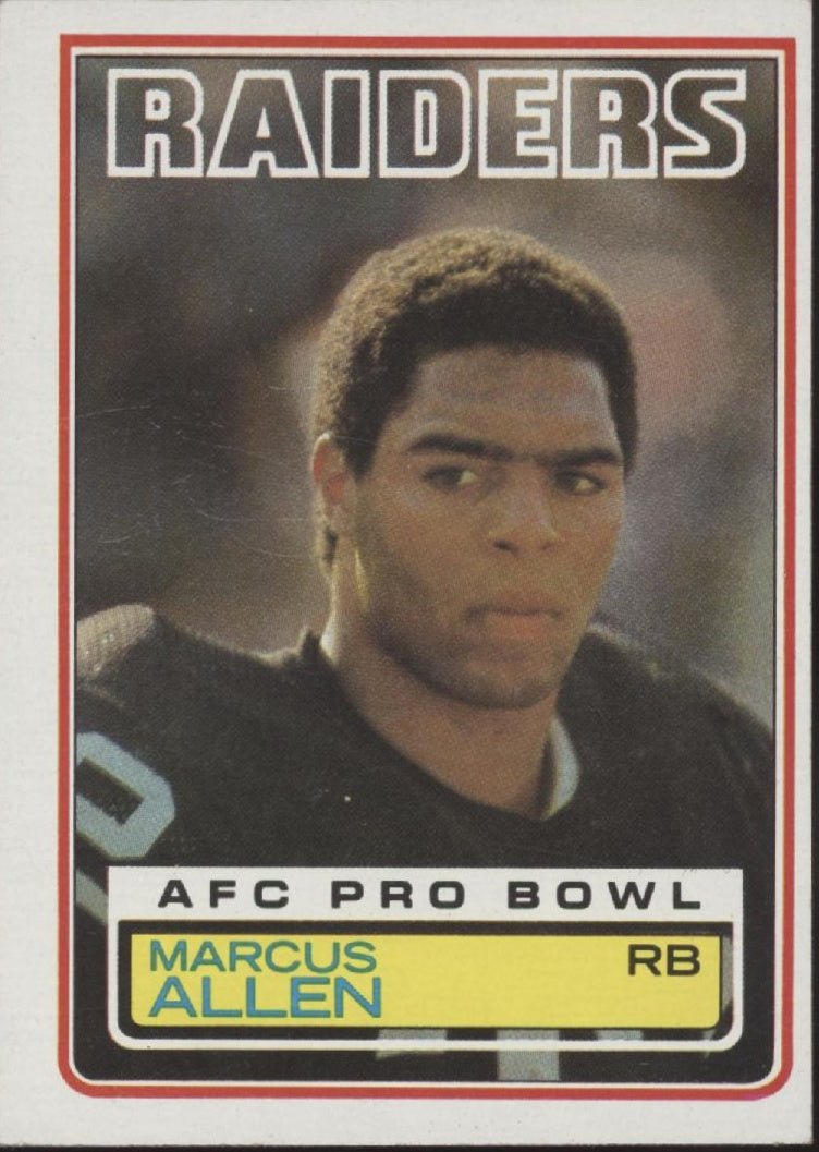 Marcus Allen 1983 Topps RC #294 Los Angeles Raiders VG - EX #1 - Collector Store LLC