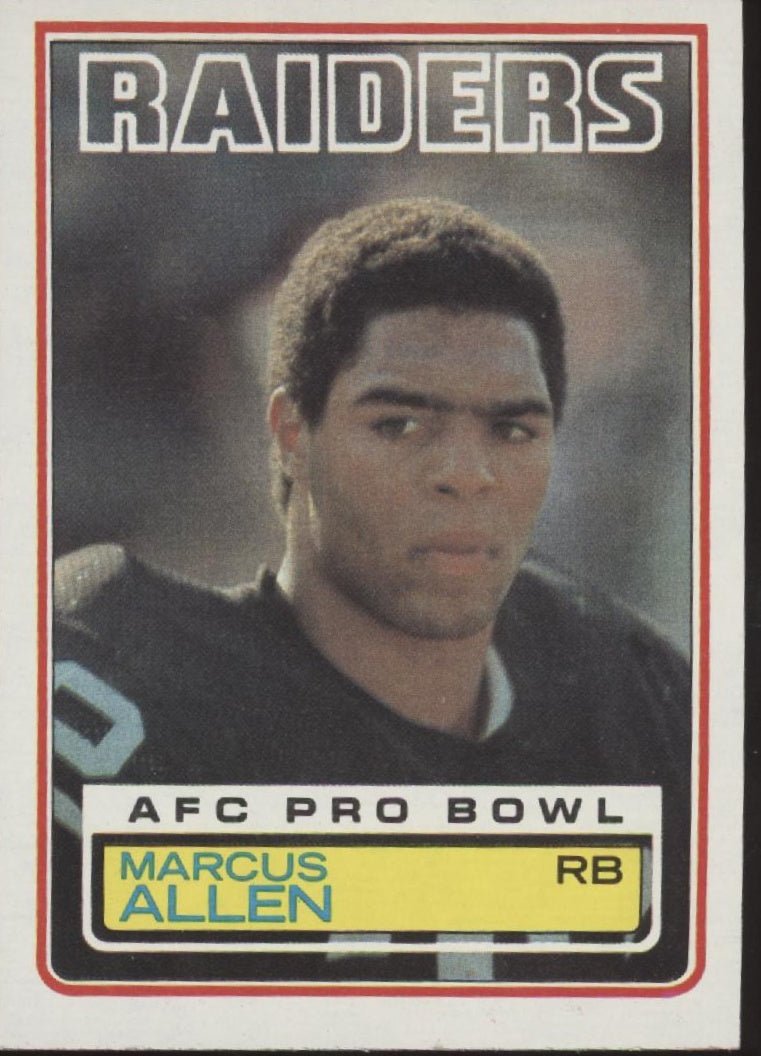 Marcus Allen 1983 Topps RC #294 Los Angeles Raiders VG - EX #2 - Collector Store LLC