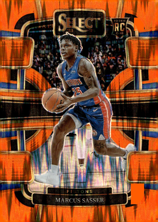 Marcus Sasser 2023 - 24 Panini Select Orange Shimmer Prizm RC #70 - Collector Store LLC