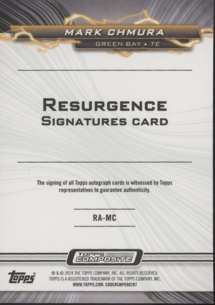 Mark Chmura 2023 Topps Composite Resurgence Teal Surge Refractor Auto 102/149 - Collector Store LLC