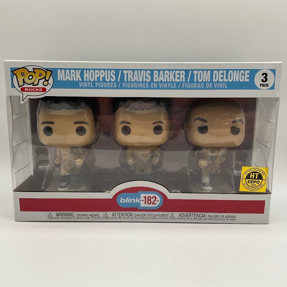 Mark Hoppus / Travis Barker / Tom DeLonge Funko Pop! blink - 182 3 Pack 22 HT Expo - Collector Store LLC