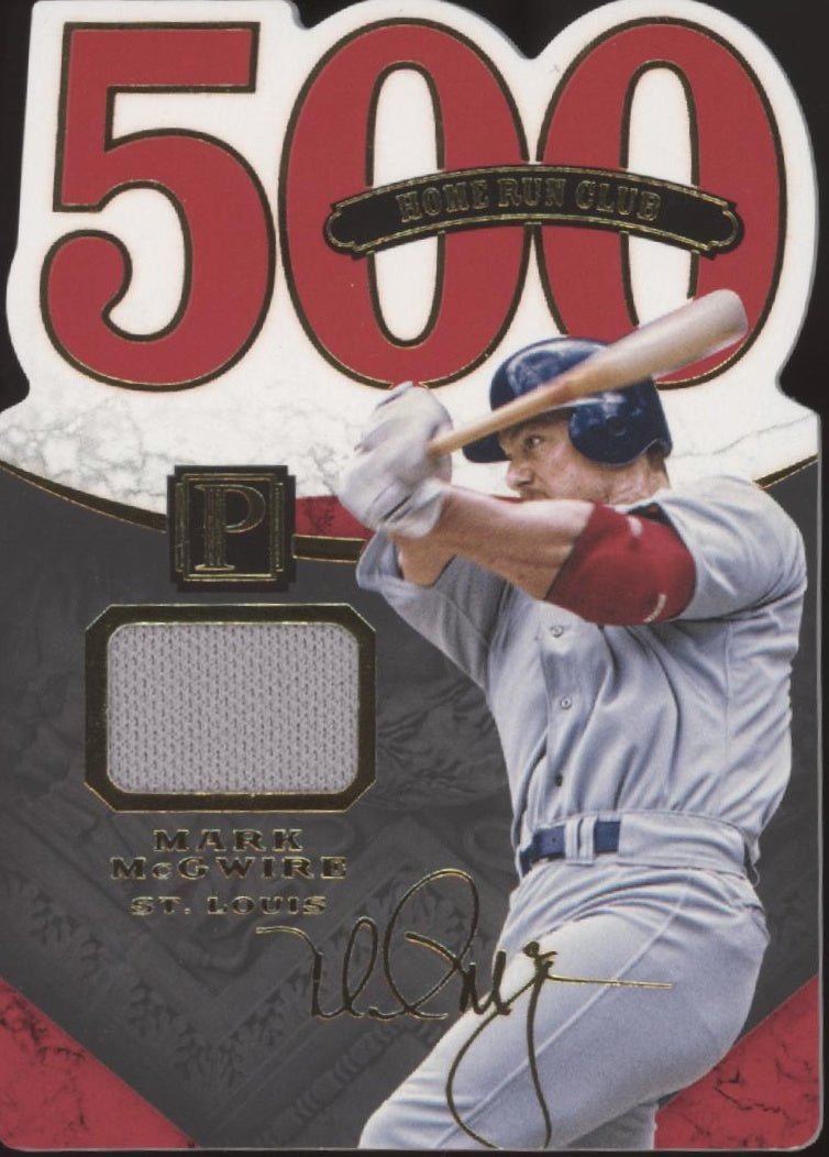 Mark McGwire 2016 Panini Pantheon 500 Home Run Club Swatch 05/49 #9 - Collector Store LLC