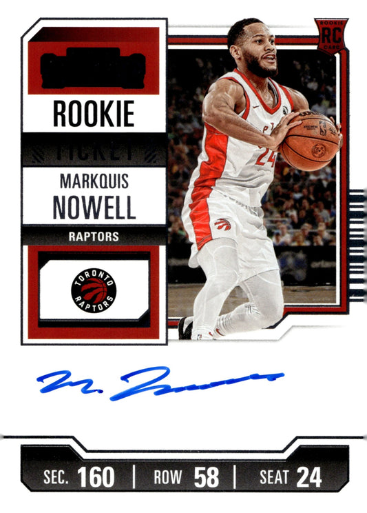 Markquis Nowell 2023 - 24 Panini Contenders Rookie Ticket RC Auto #136 - Collector Store LLC