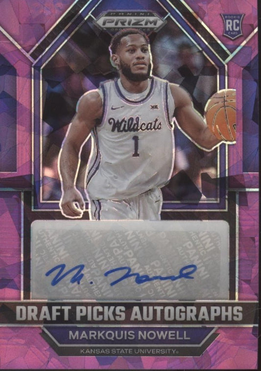 Markquis Nowell 2023 Panini Prizm Draft Picks Purple Ice Prizm RC Auto 60/99 - Collector Store LLC