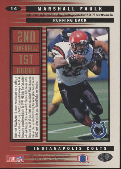 Marshall Faulk 1994 Upper Deck Collector's Choice RC #14 - Collector Store LLC