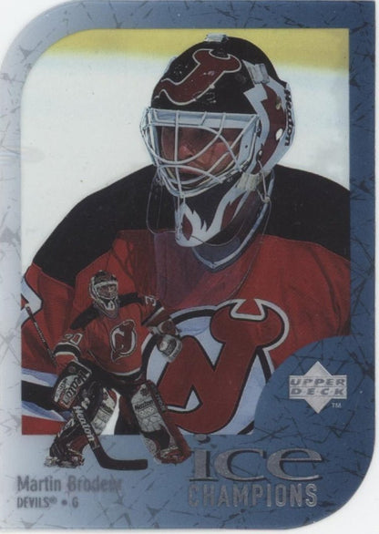 Martin Brodeur 1997 - 98 Upper Deck Ice Champions Die - Cut Clear Card IC7 - Collector Store LLC