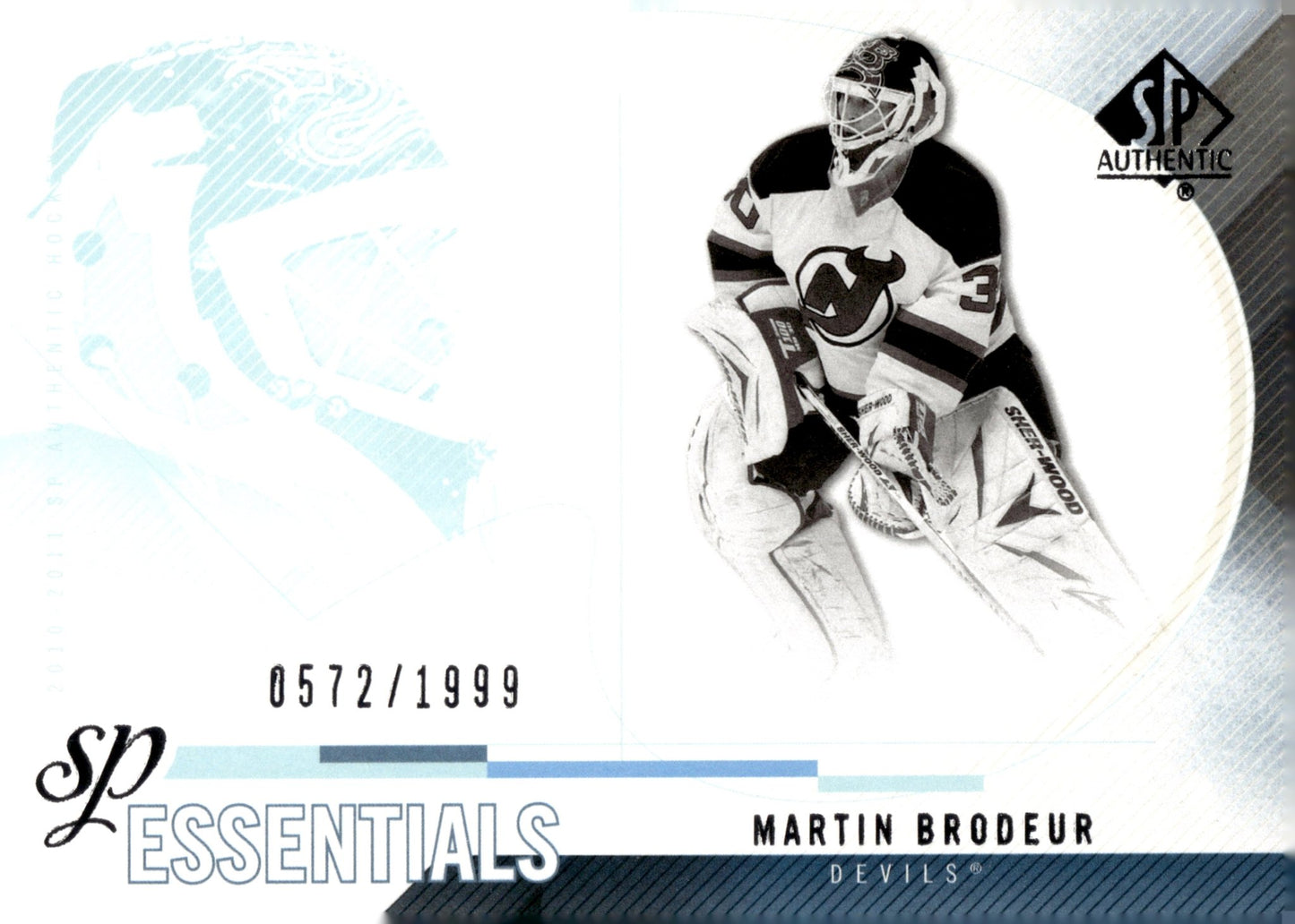 Martin Brodeur 2010 - 11 Upper Deck SP Authentic Essentials 0572/1999 #174 - Collector Store LLC