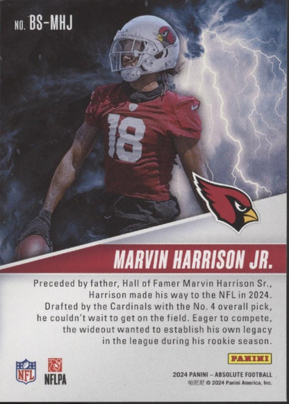Marvin Harrison Jr. 2024 Panini Absolute By Storm RC #BS - MHJ - Collector Store LLC
