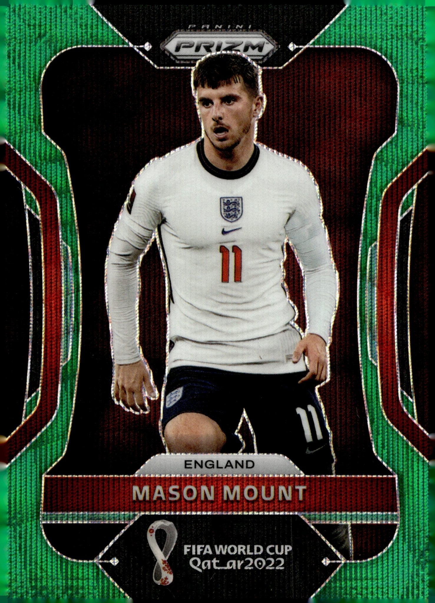 Mason Mount 2022 Panini Prizm FIFA World Cup Qatar Green Wave Prizm #92 - Collector Store LLC