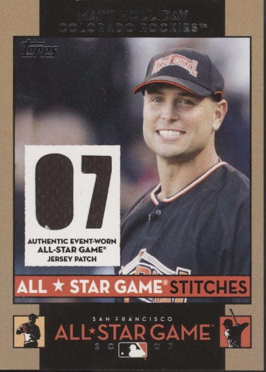 Matt Holiday 2007 Topps All Star Game Stitches Swatch #ASMH - Collector Store LLC