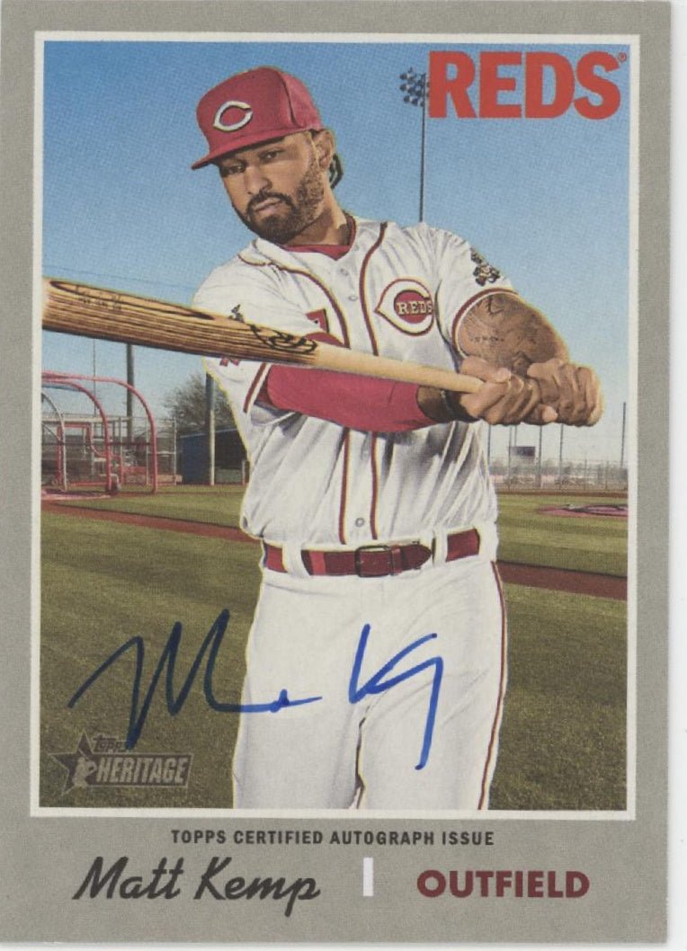 Matt Kemp 2019 Topps Heritage Auto RPA - MK - Collector Store LLC