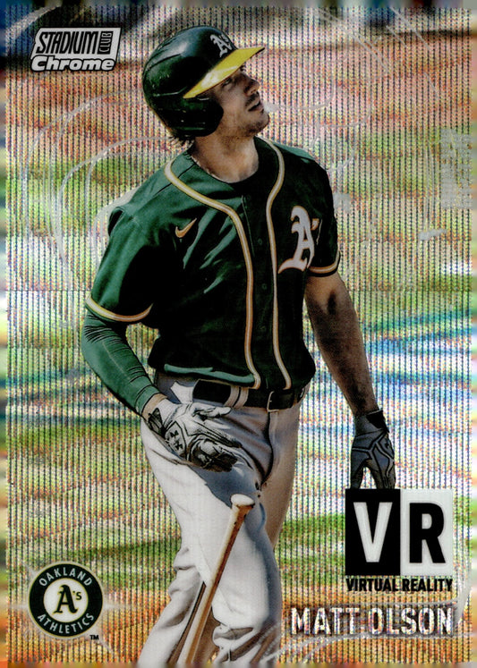Matt Olson 2021 Topps Stadium Club Chrome VR Wave Refractor #VR - 10 - Collector Store LLC