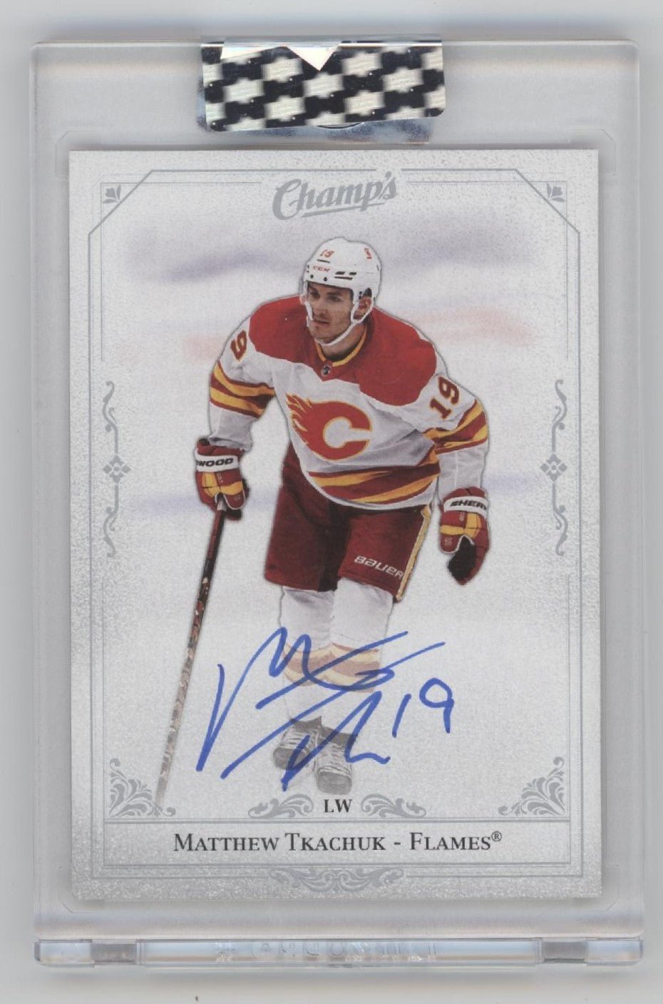 Matthew Tkachuk 2020 - 21 Upper Deck Clear Cut Champ's Auto #C - MT - Collector Store LLC