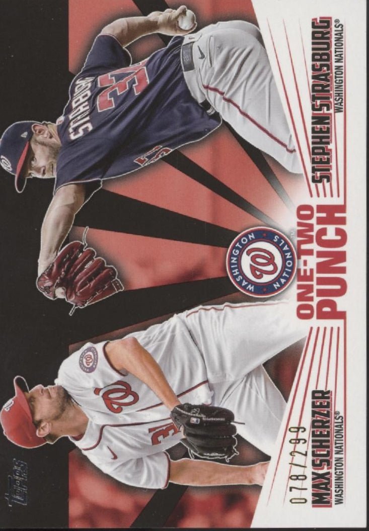 Max Scherzer / Stephen Strasburg 2023 Topps Series 1 One - Two Punch Black #12P - 16 - Collector Store LLC