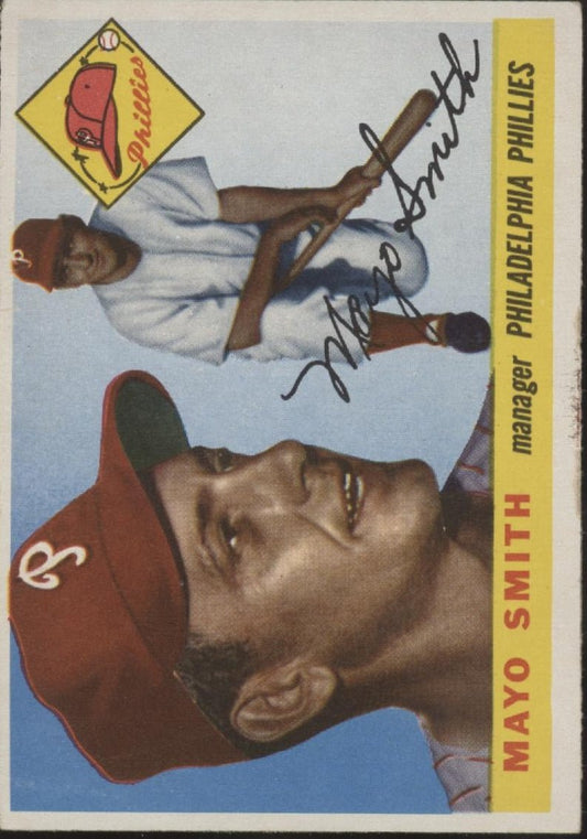 Mayo Smith 1955 Topps #130 Philadelphia Phillies VG - Collector Store LLC