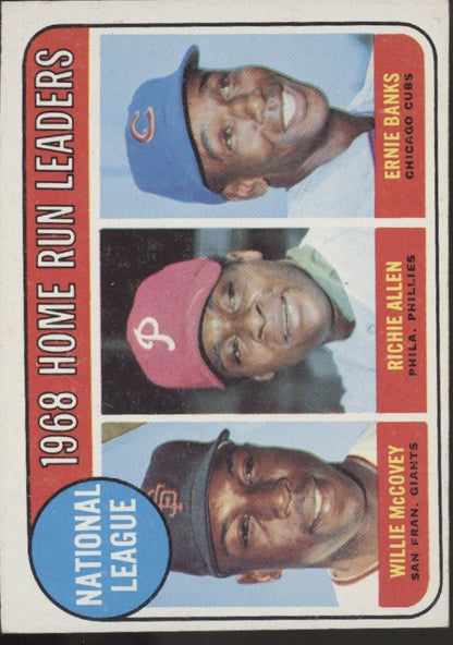 McCovey / Allen / Banks 1969 Topps Home Run Leaders #6 VG #2 - Collector Store LLC