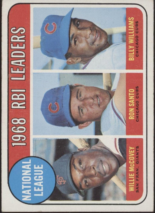 McCovey / Santo / Williams 1969 Topps RBI Leaders #4 VG #1 - Collector Store LLC