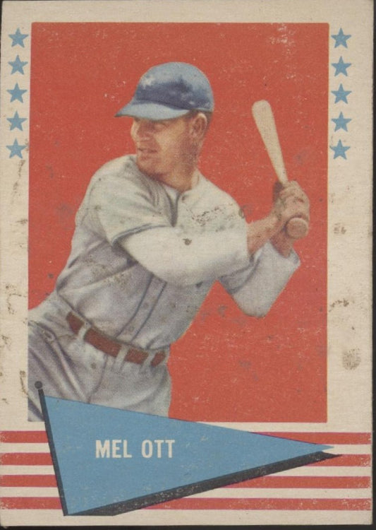 Mel Ott 1961 Fleer #68 New York Giants GD - Collector Store LLC