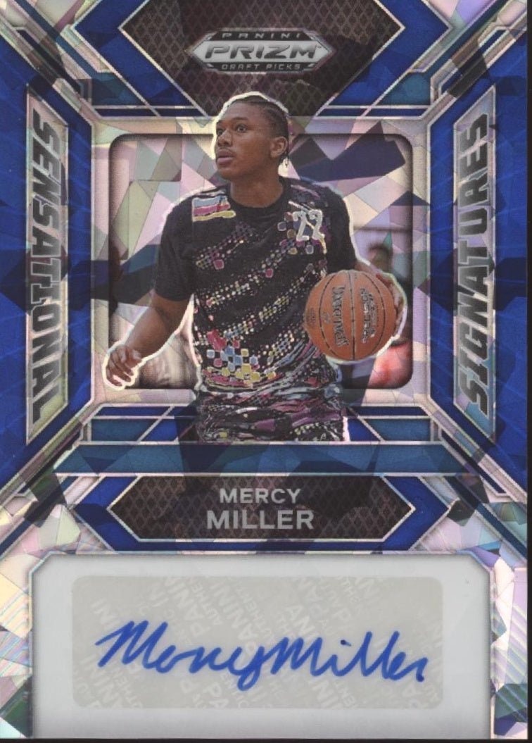 Mercy Miller 2024 Prizm Draft Picks Sensational Signatures Blue Ice Auto /75 - Collector Store LLC