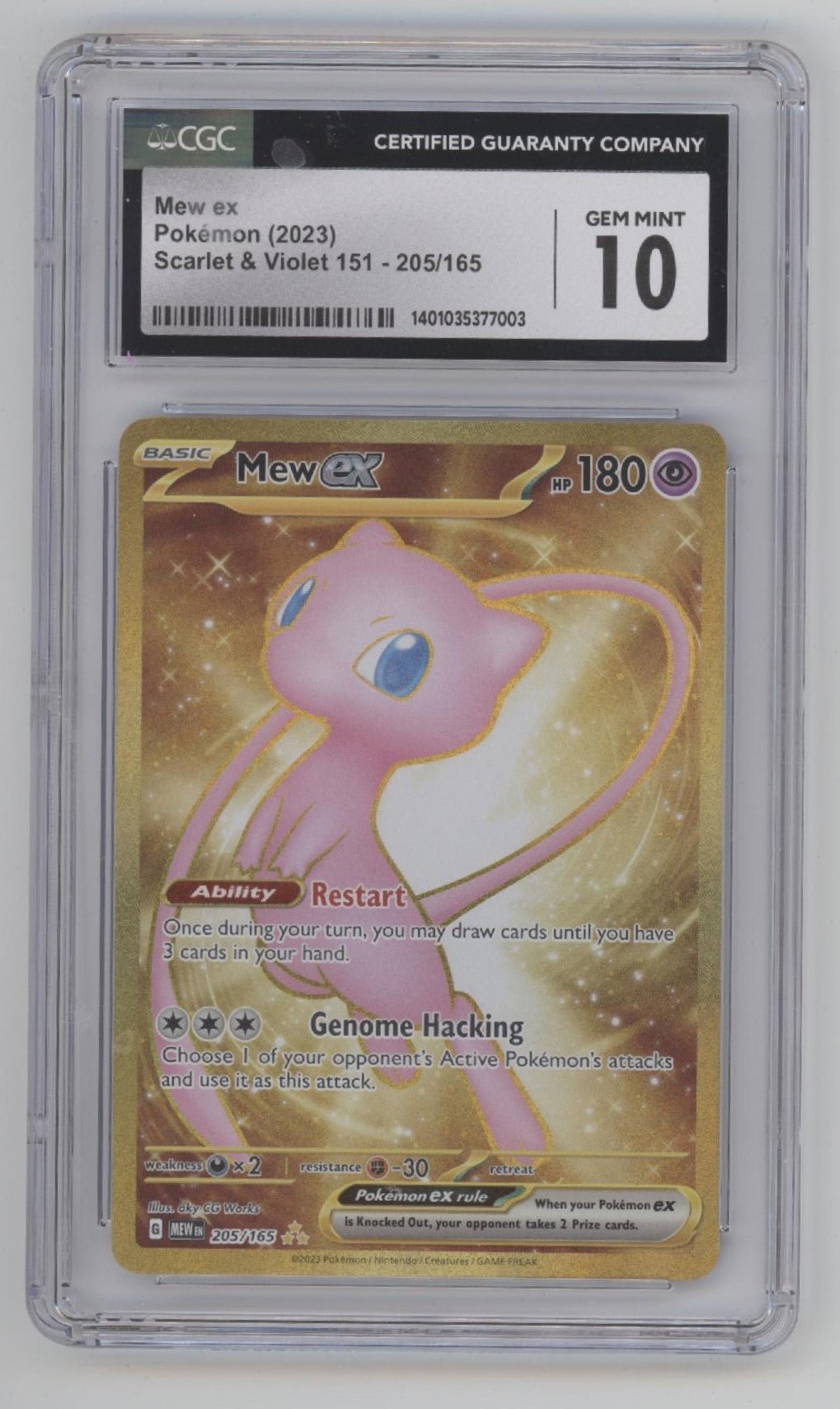 Mew ex Pokemon Scarlet & Violet 151 #205 CGC 10 - Collector Store LLC