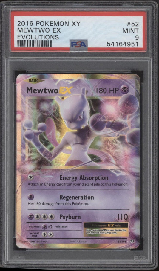 Mewtwo EX Pokemon XY Evolutions #52 PSA 9 - Collector Store LLC