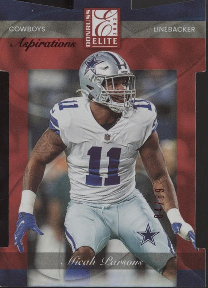 Micah Parsons 2022 Panini Donruss Elite Aspirations Die - Cut Red 84/89 - Collector Store LLC