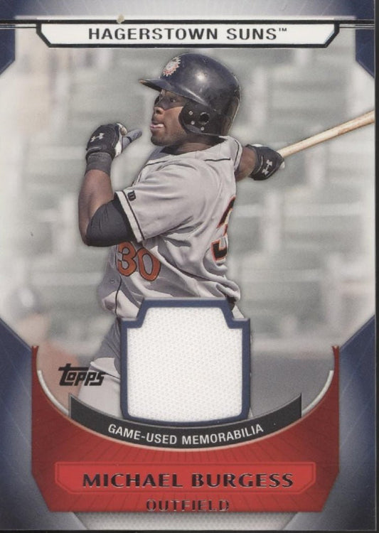 Michael Burgess 2011 Topps Pro Debut Hagerstown Suns Swatch #MM - MB - Collector Store LLC