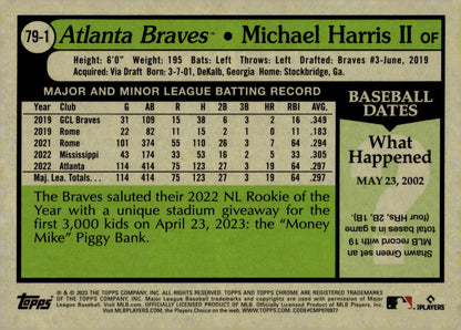 Michael Harris II 2023 Topps Chrome RC #79 - 1 - Collector Store LLC
