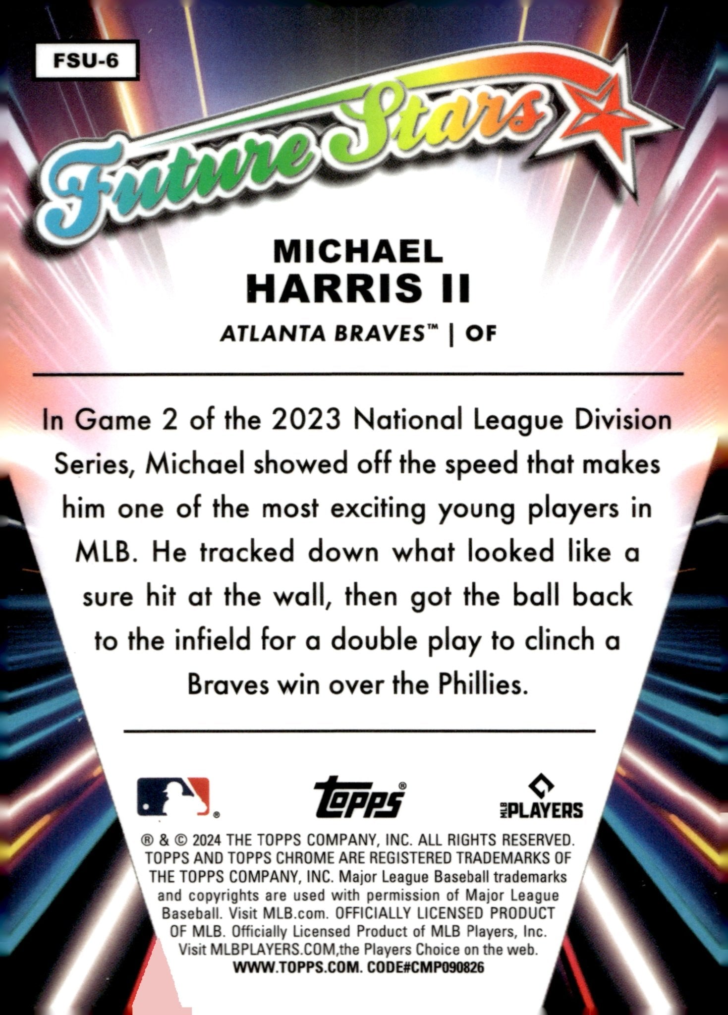 Michael Harris II 2024 Topps Chrome Future Stars Refractor #FSU - 6 - Collector Store LLC