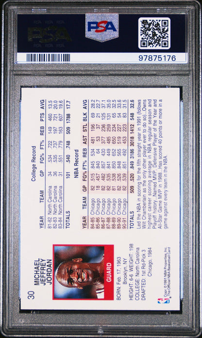 Michael Jordan 1991 Hoops #30 PSA 8 - Collector Store LLC