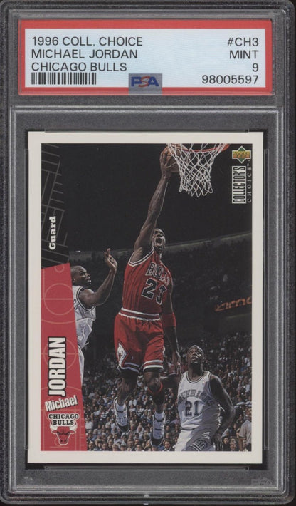 Michael Jordan 1996 Upper Deck Collector's Choice Chicago Bulls #CH3 PSA 9 - Collector Store LLC