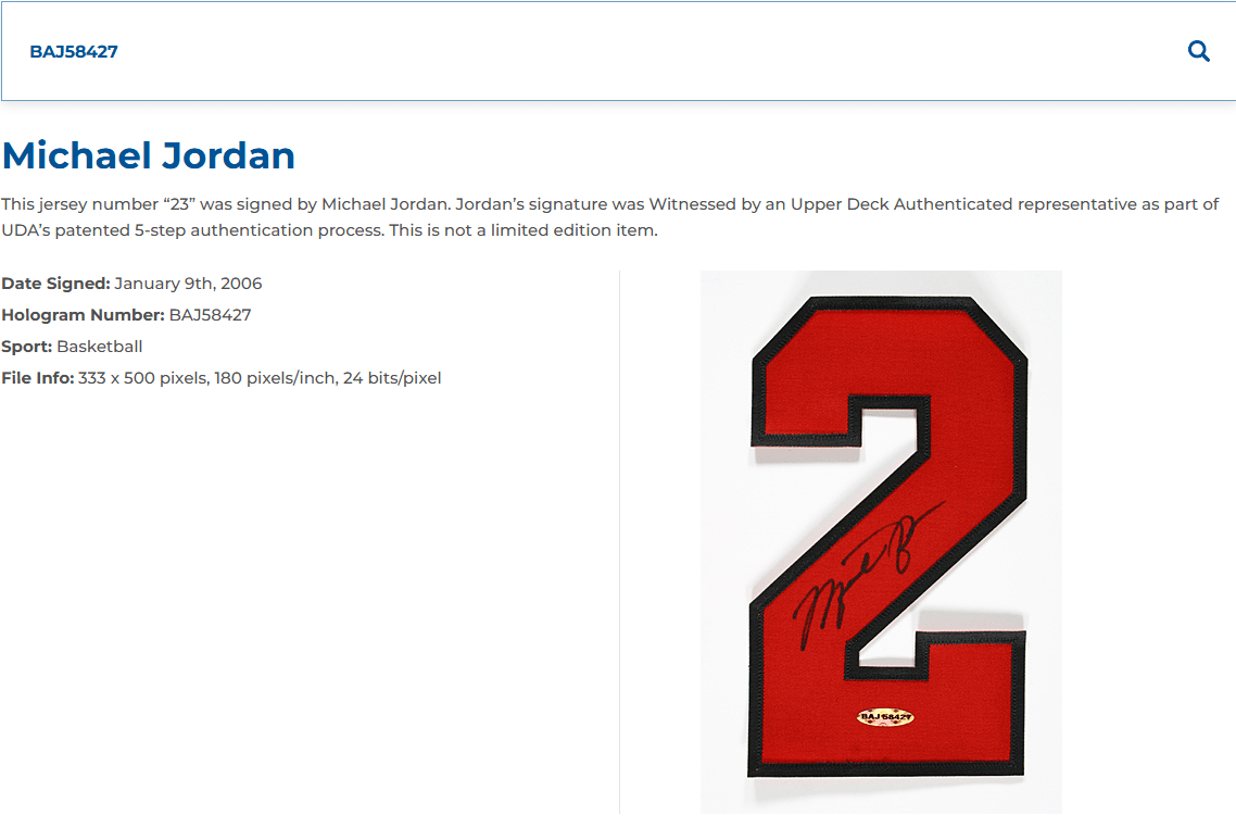 Michael Jordan 2006 Signed Chicago Bulls NBA Finals Jersey with Upper Deck COA - Collector Store LLC